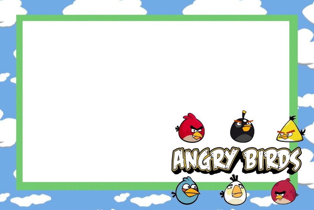 Angry Birds приглашение на день рождения