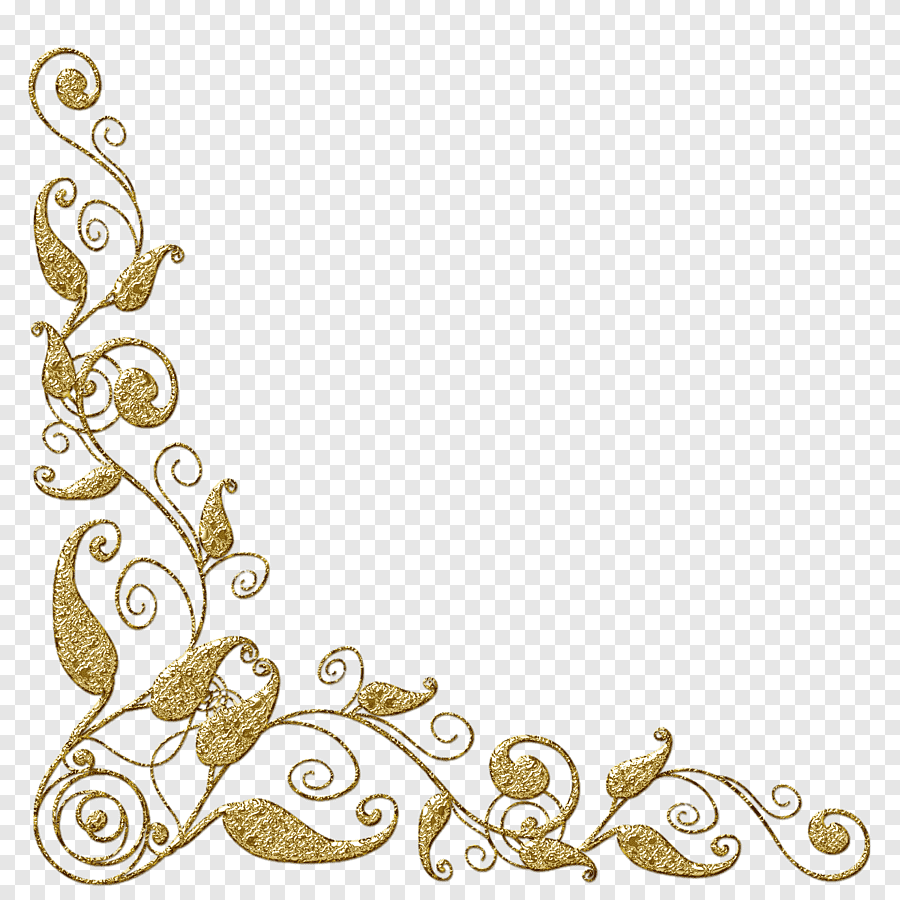 Узорный уголок на прозрачном фоне