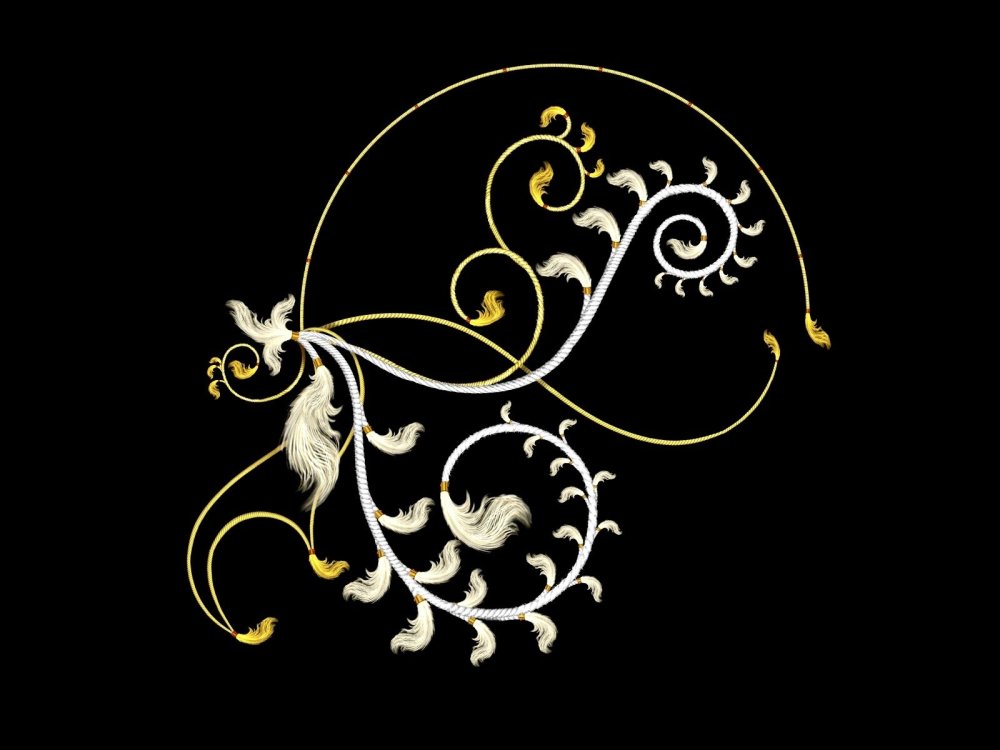 Черный фон с узорами