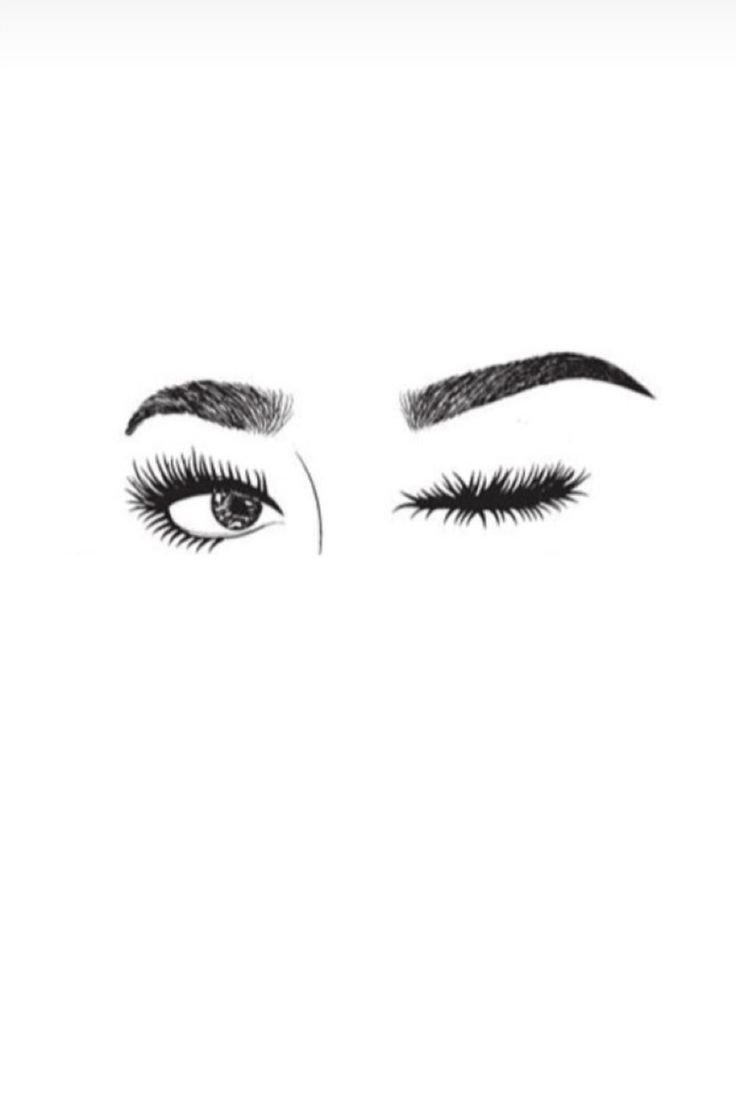 Брови на белом фоне