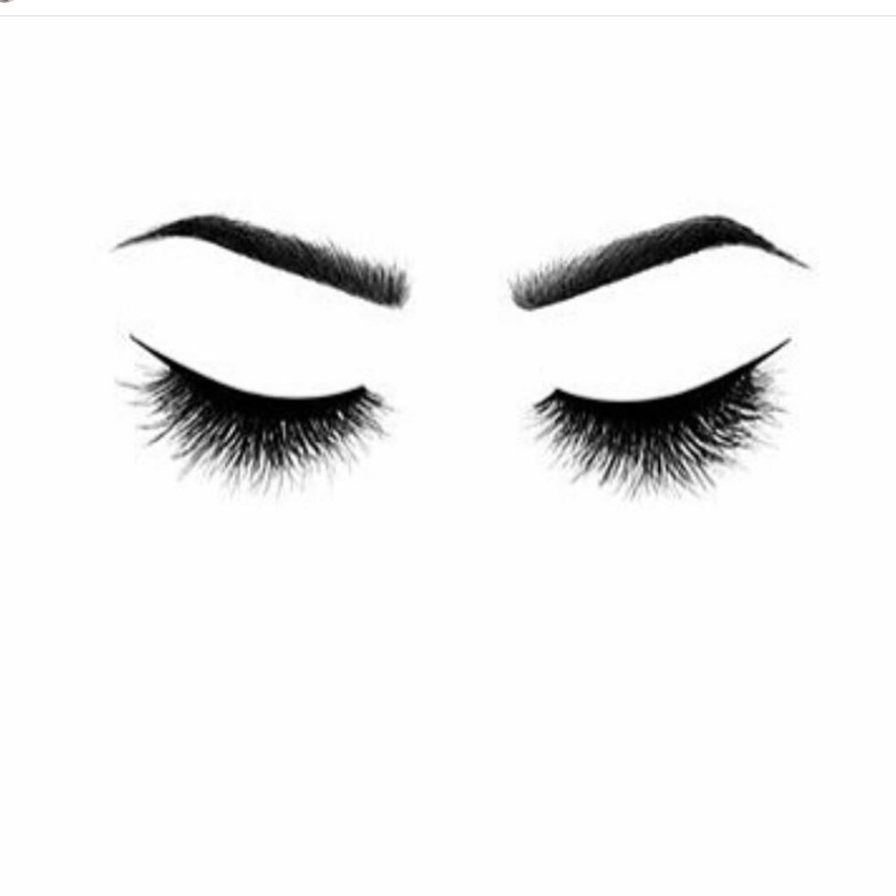 Ресницы черно белые