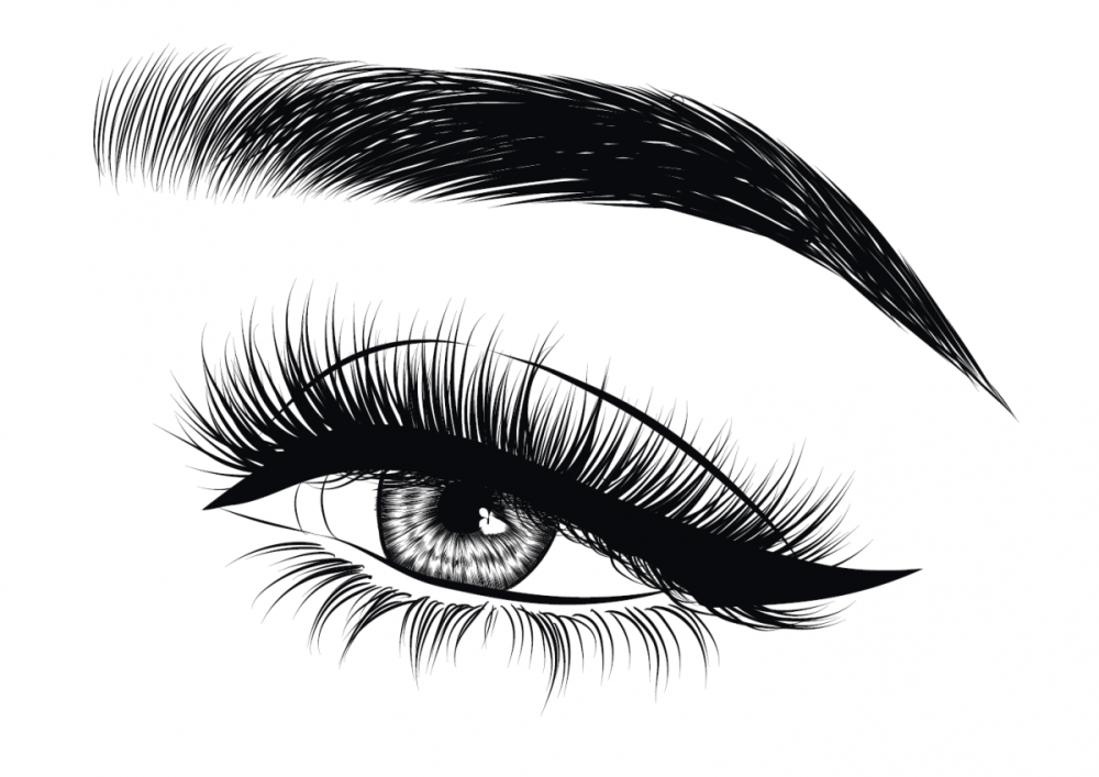 Брови на белом фоне