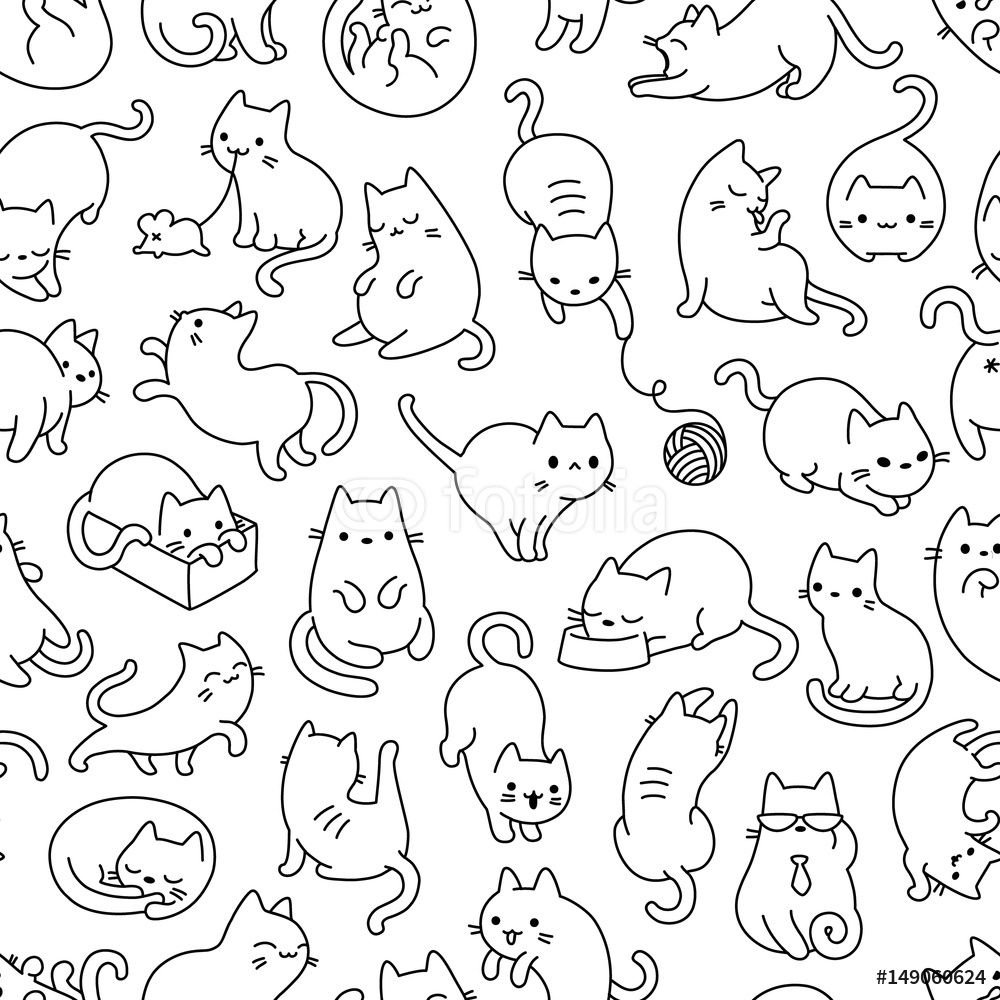 Кошки породы силуэт