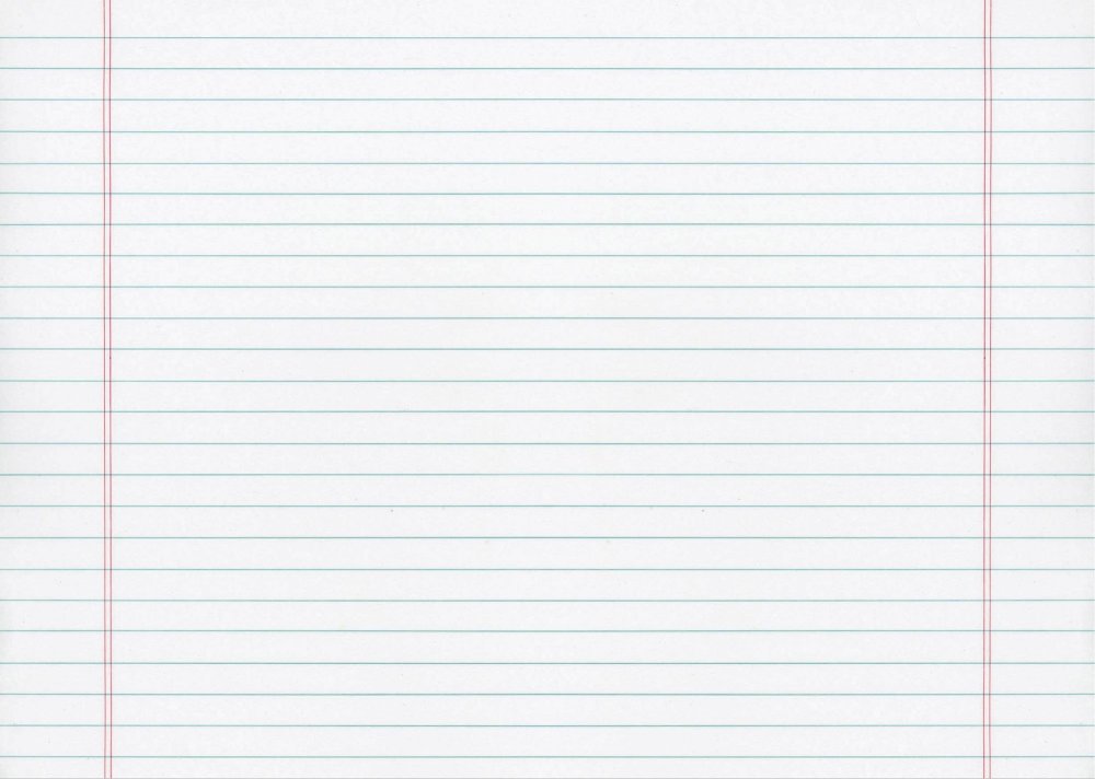 Тетрадный лист в широкую линию