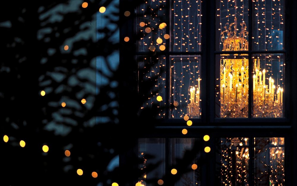 Рождественские огоньки в городе