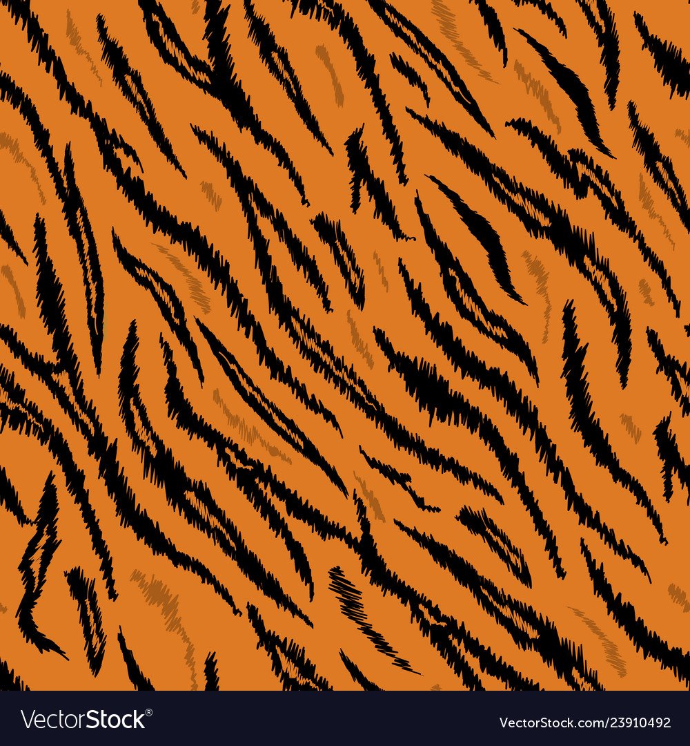 Тигр мех фактура вектор
