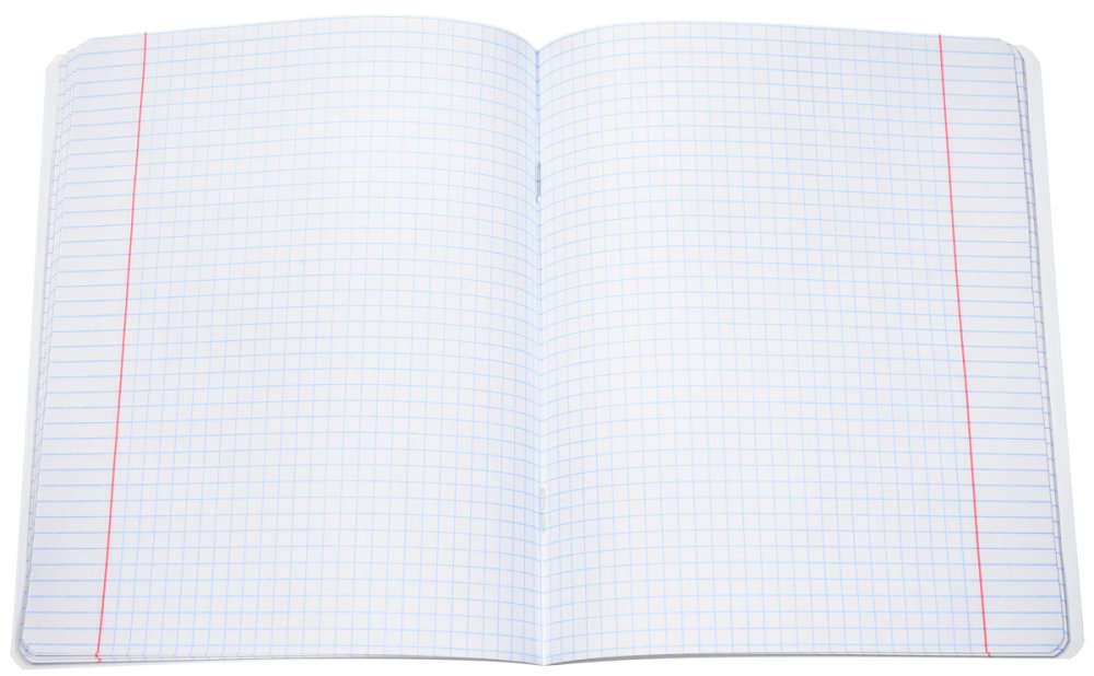 Открытая тетрадь в клетку