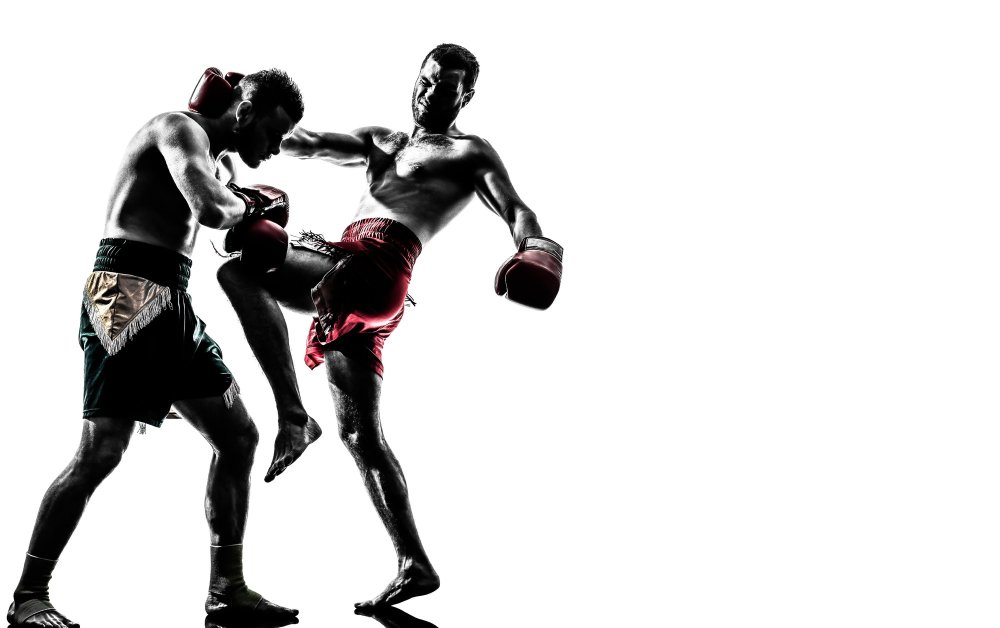 Муай Тай на белом фоне