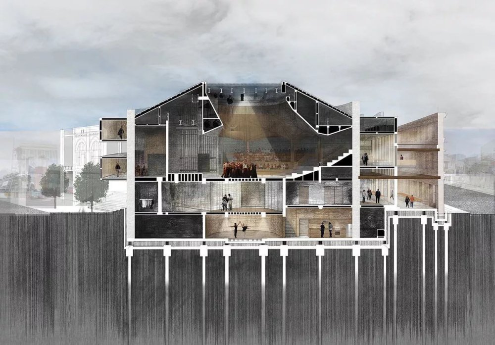 Архитектурный разрез подача