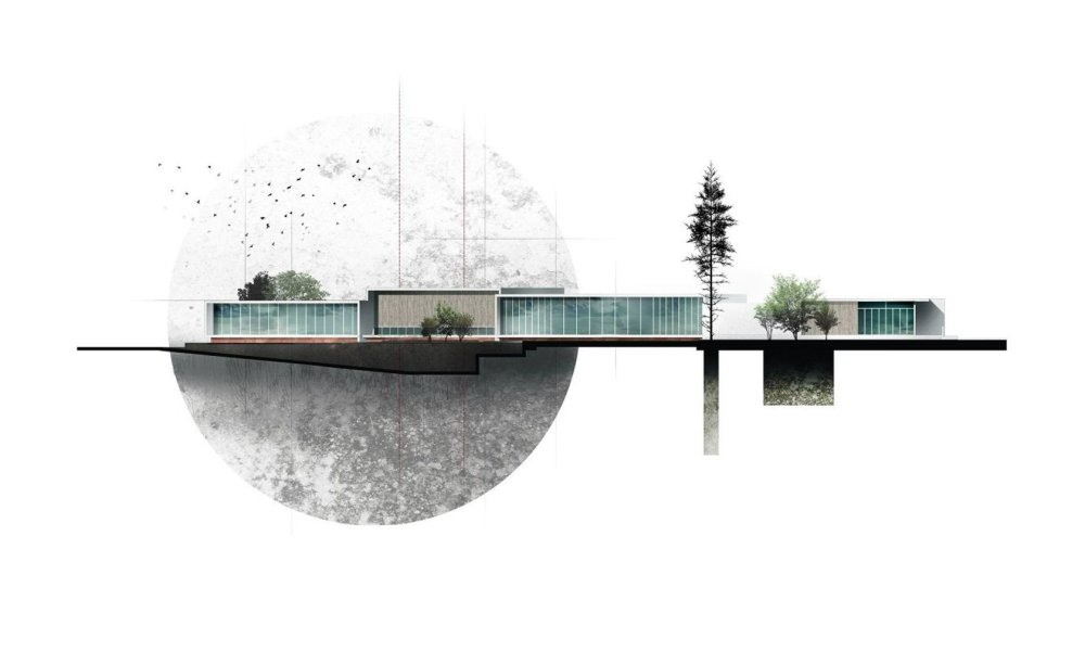 Красивый архитектурный разрез