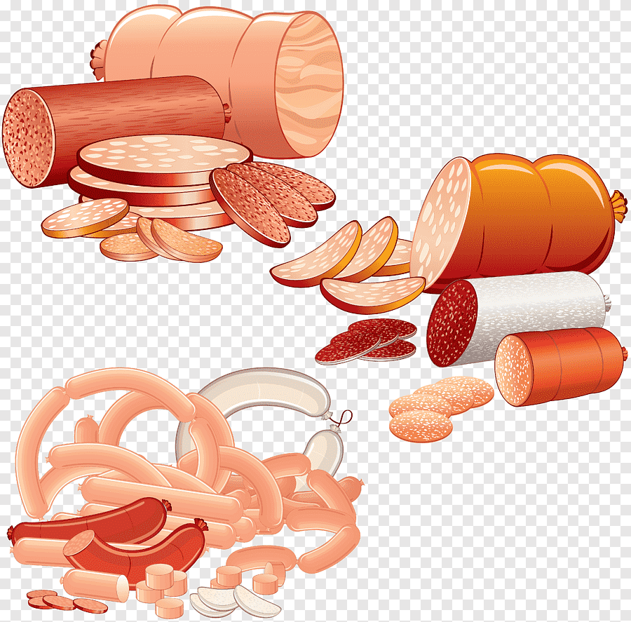 Колбаса сосиски вектор