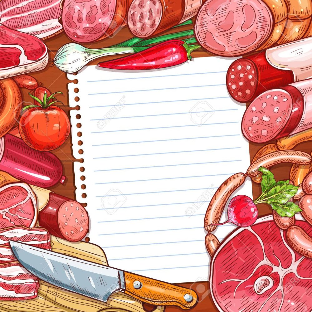 Рамка из колбасных изделий