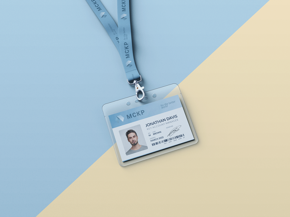 Бейджик мокап