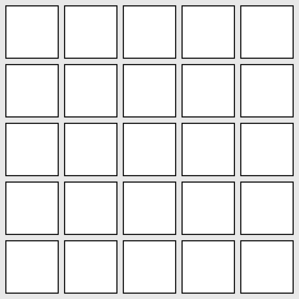 Таблица с ячейками 6х5