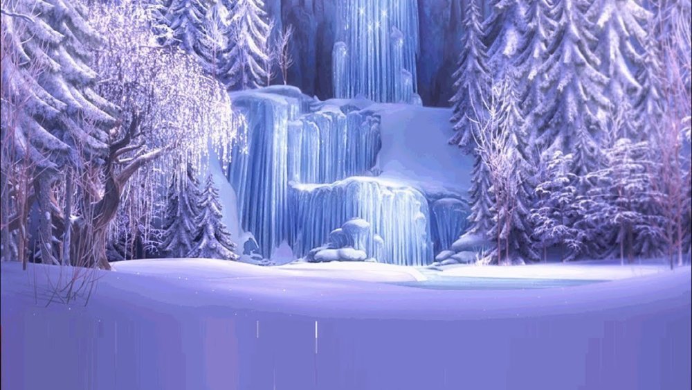 Зимние пейзажи из мультфильмов