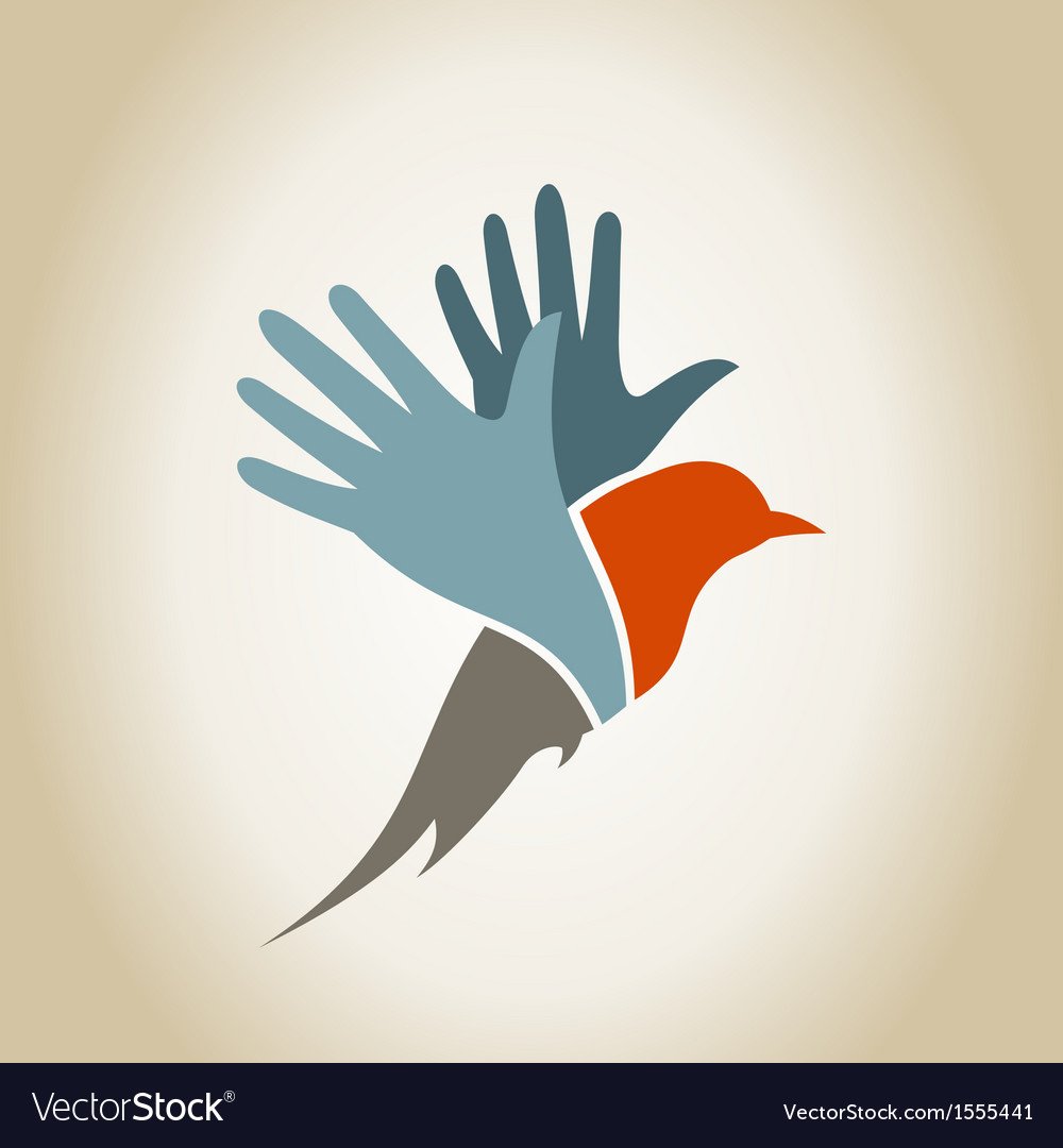 Птица на ладони