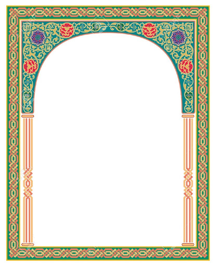 Рамка в русском стиле на прозрачном фоне