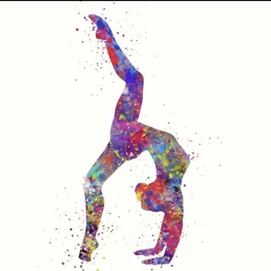 Цветные силуэты акробатика