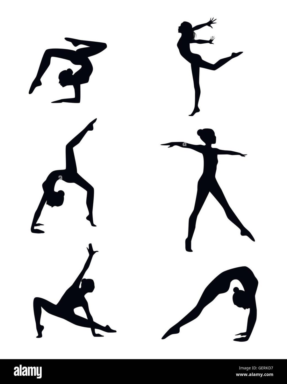 Силуэты гимнастических элементов