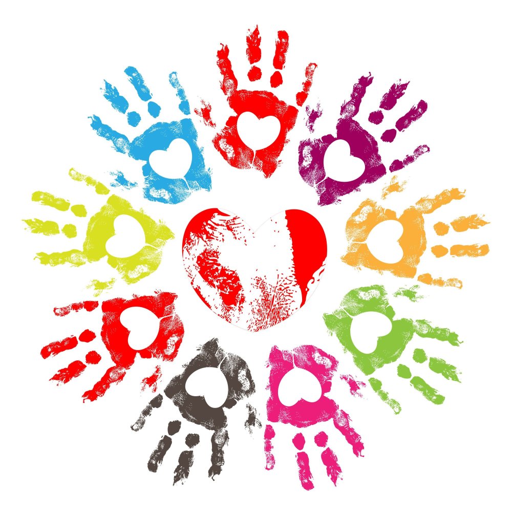 Цветные Отпечатки ладоней