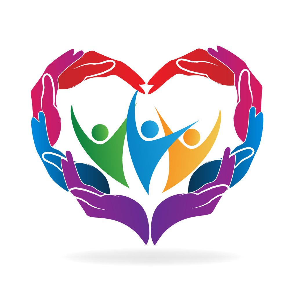 Эмблема добрые сердца для волонтёров
