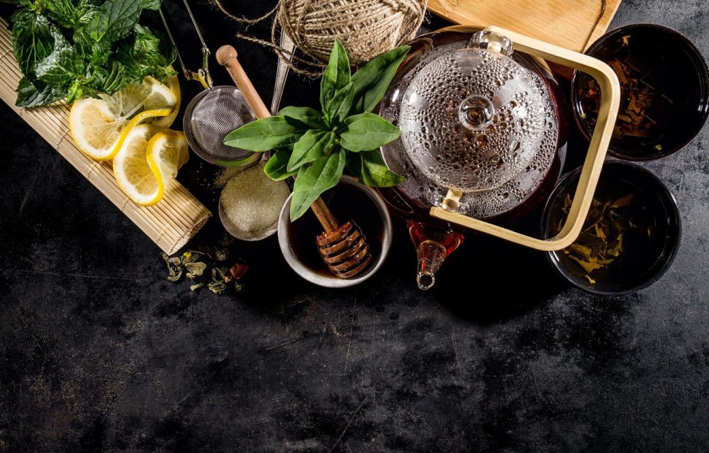 Чай вид сверху