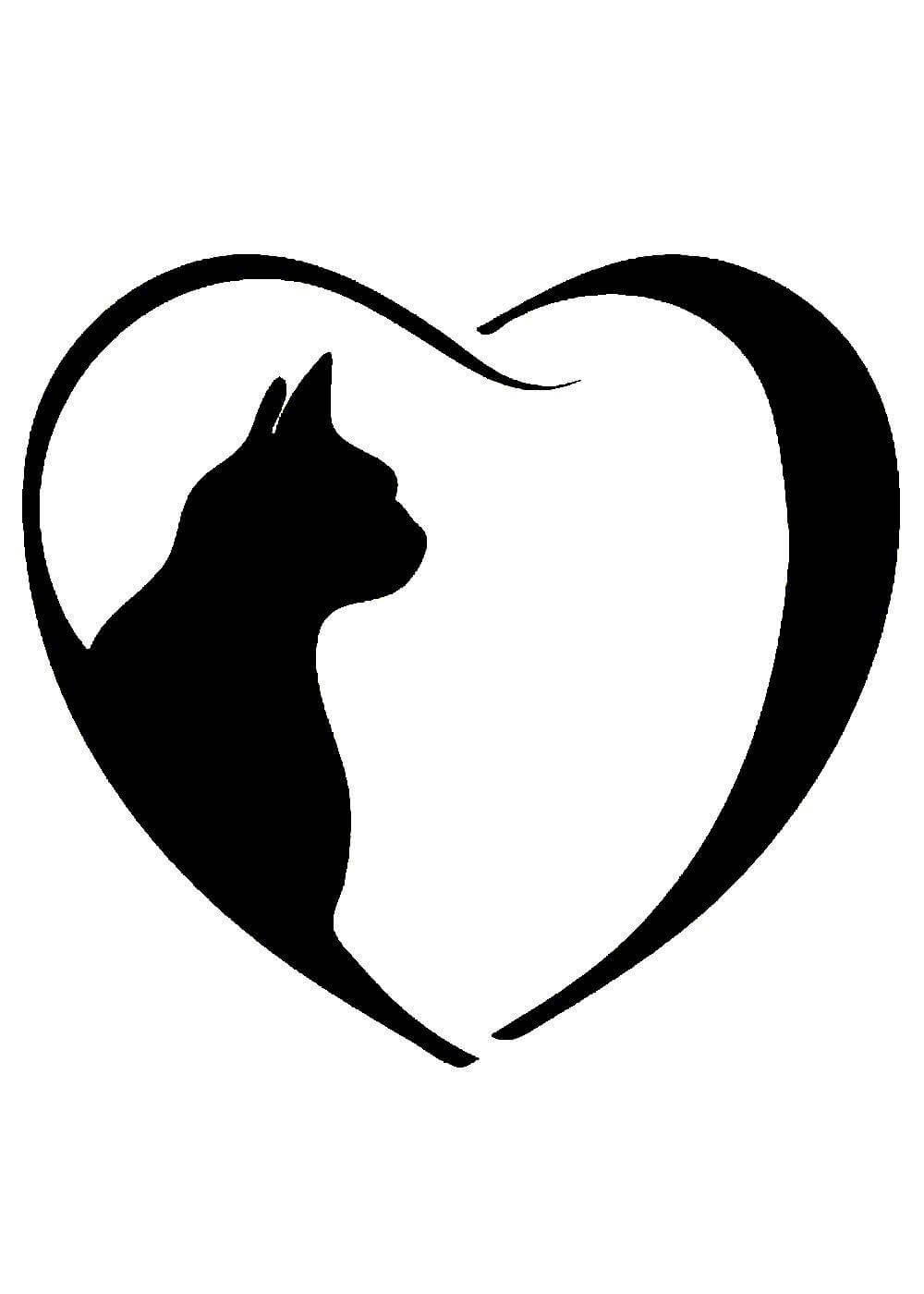 Маленькие силуэты кошек