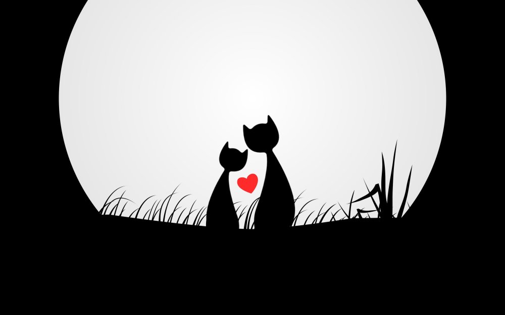 Силуэтная Графика - кошки