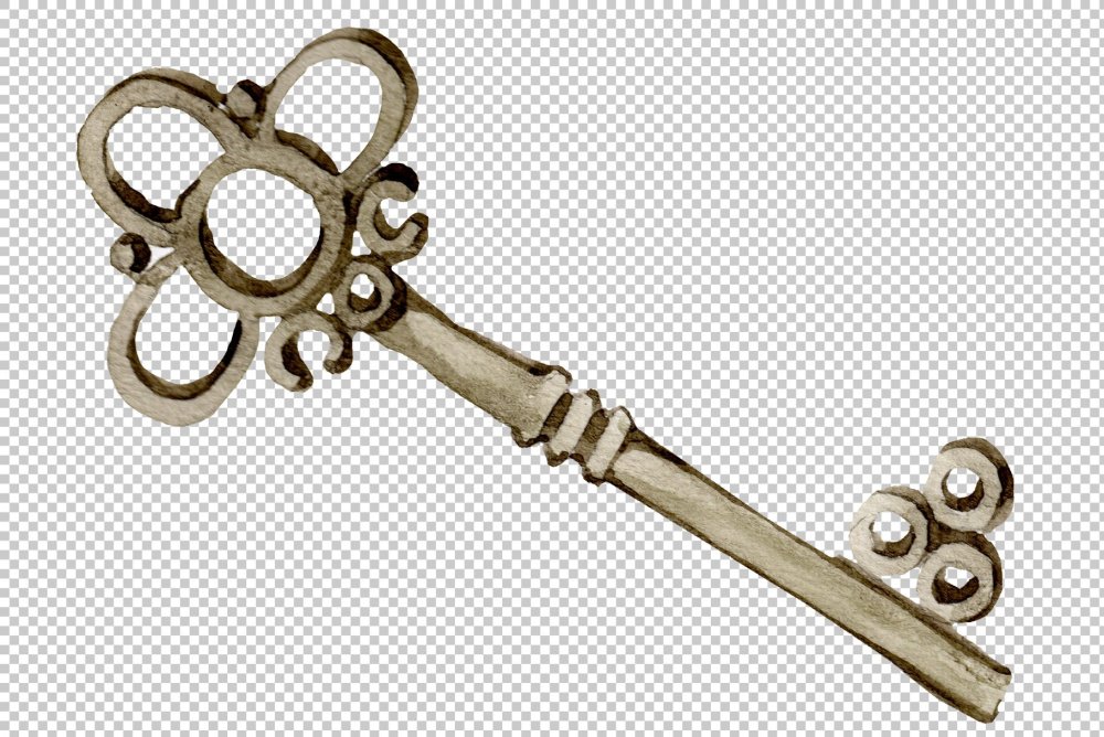 Ключ на прозрачном фоне