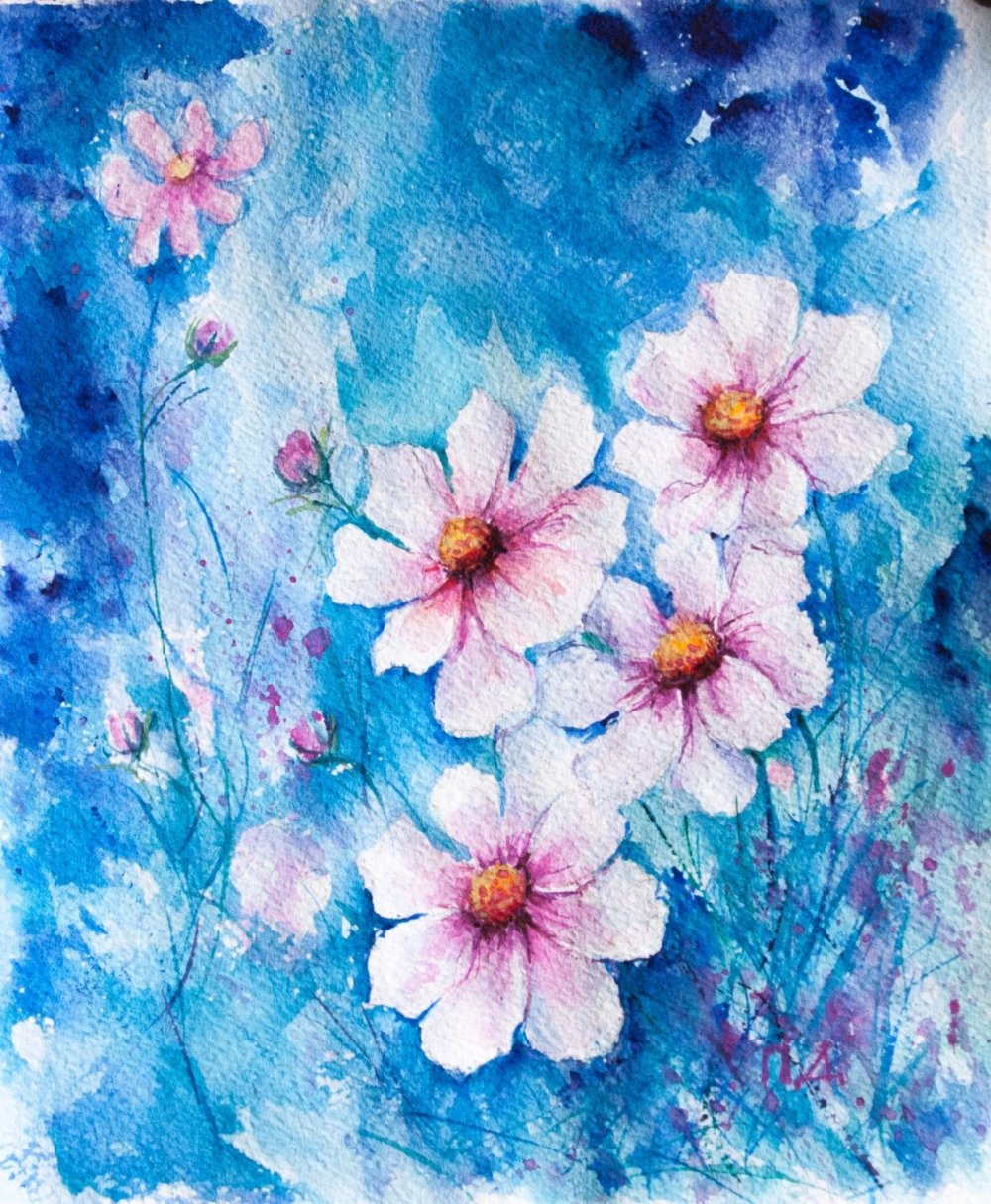 Акварель Harumi Kosugi.