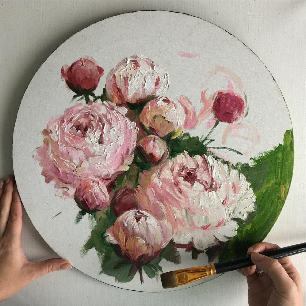 Цветы акварельными красками