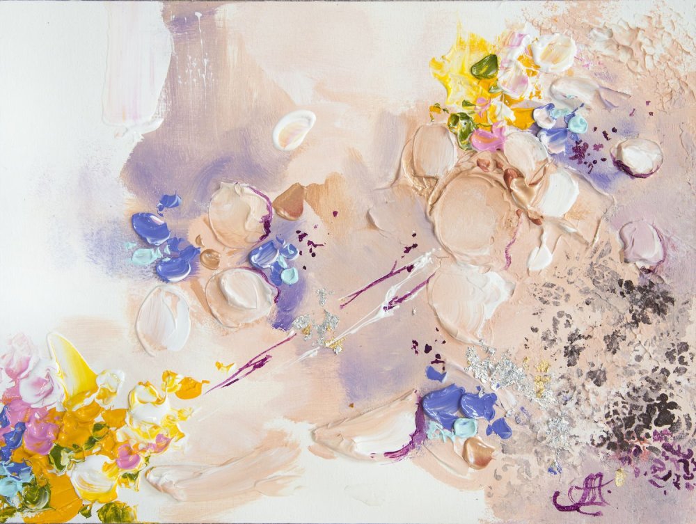 Васильки и ромашки акварелью