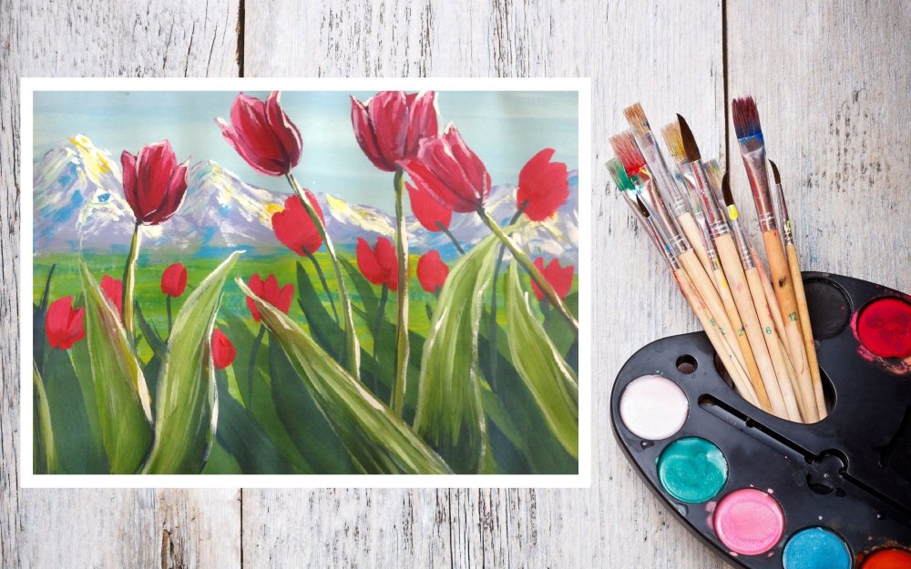 Акварельные принты