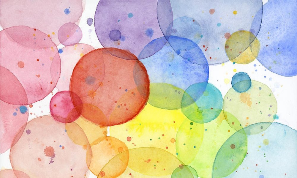 Акварельные цветы фон