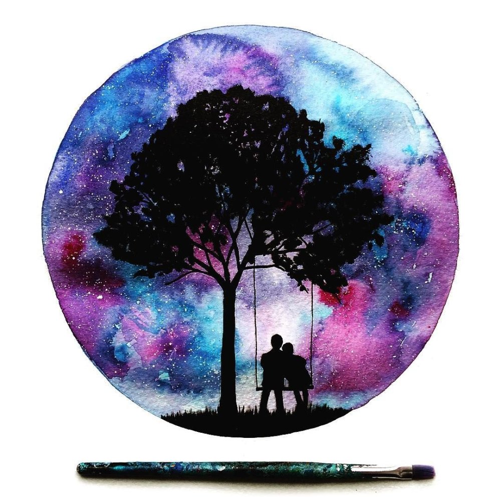 Цветы акварель