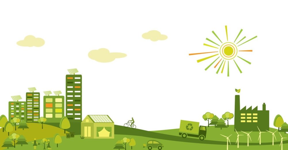 Зеленый город вектор