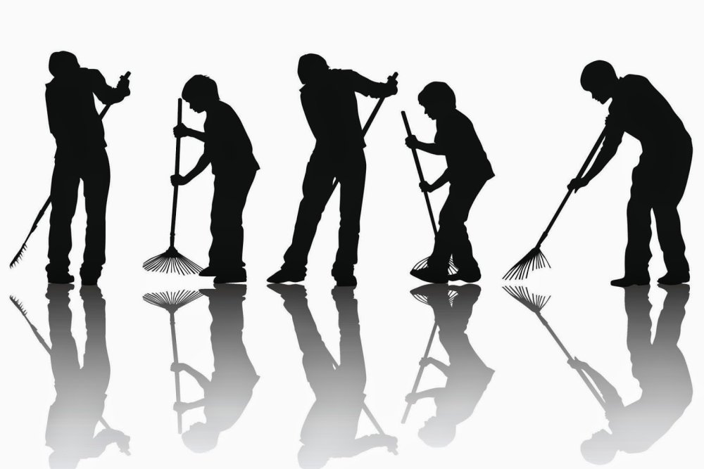 Дворник силуэт