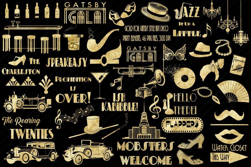 Золотая рамка арт деко