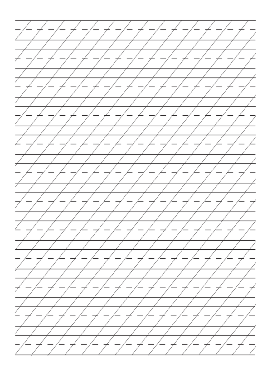 Разлиновка косая линия а4