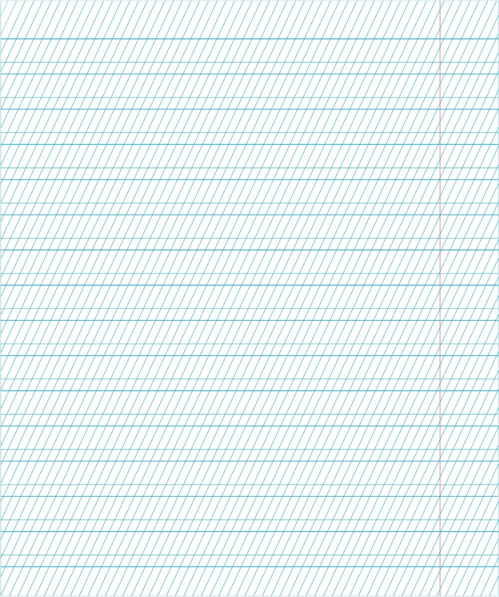 Тетрадь в частую косую линейку