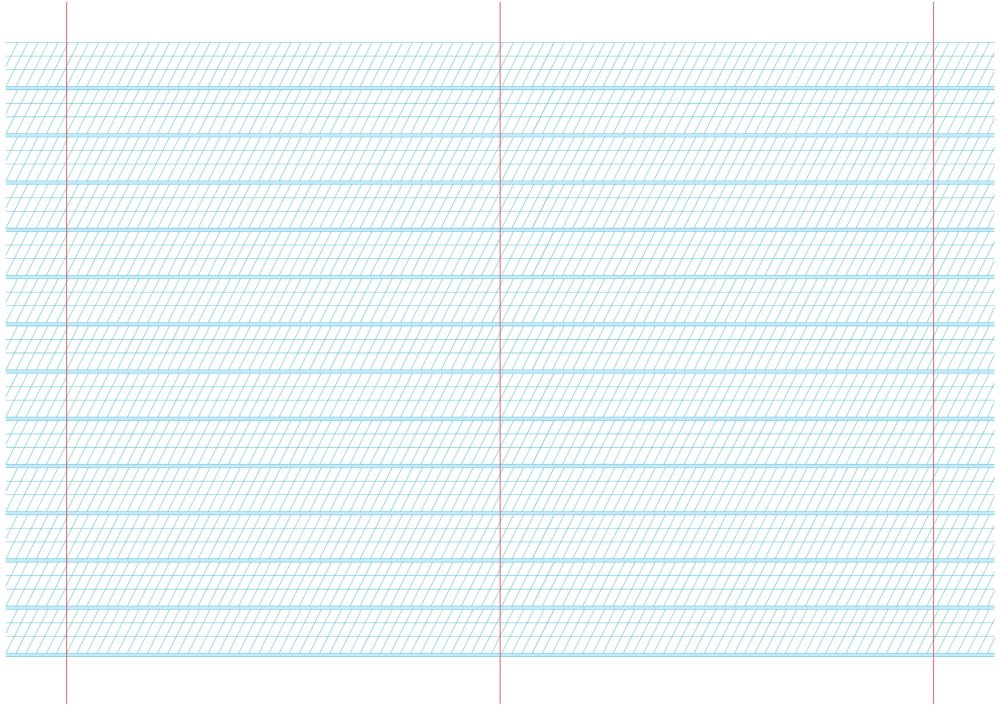 Разлиновка косая линия а4