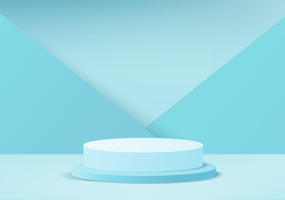Подиум на белом фоне