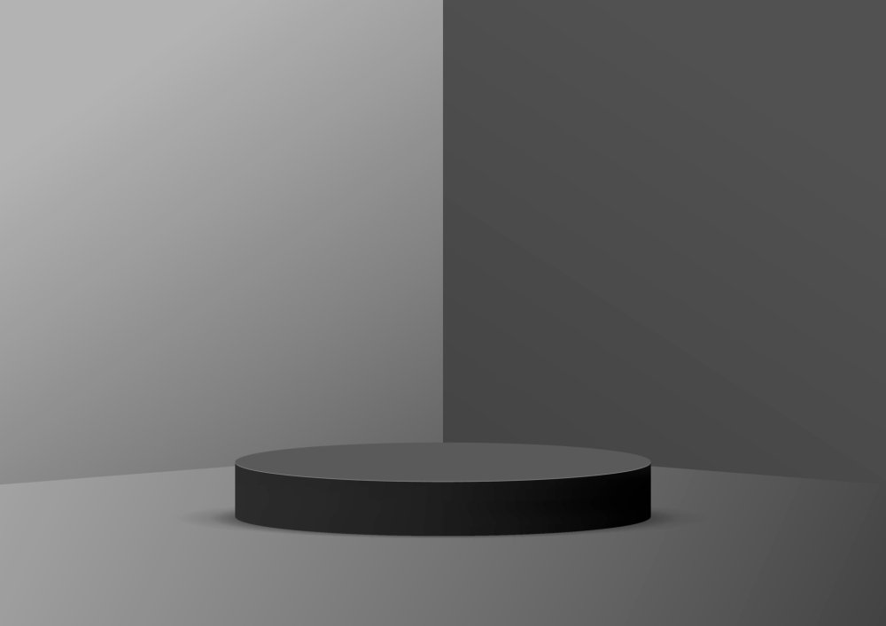 Фон подиум для товара черный