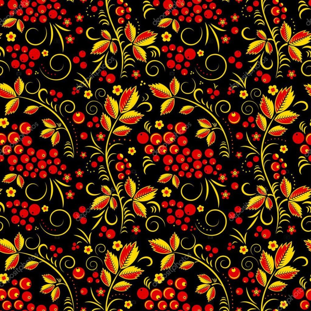 Хохлома паттерн вектор