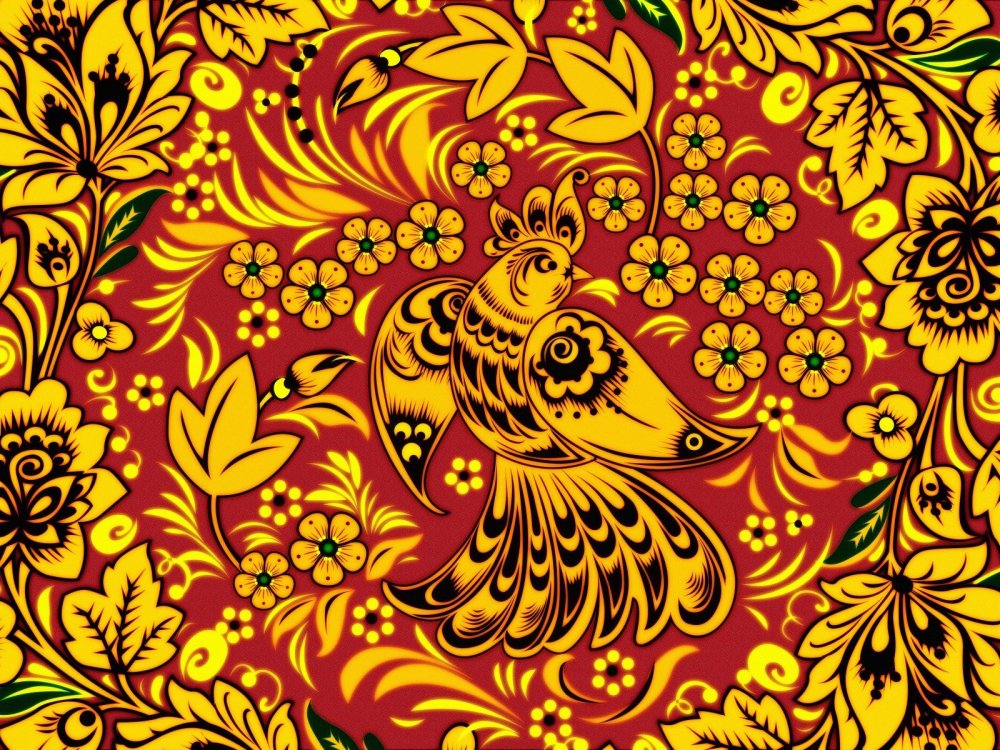 Хохломская роспись паттерн