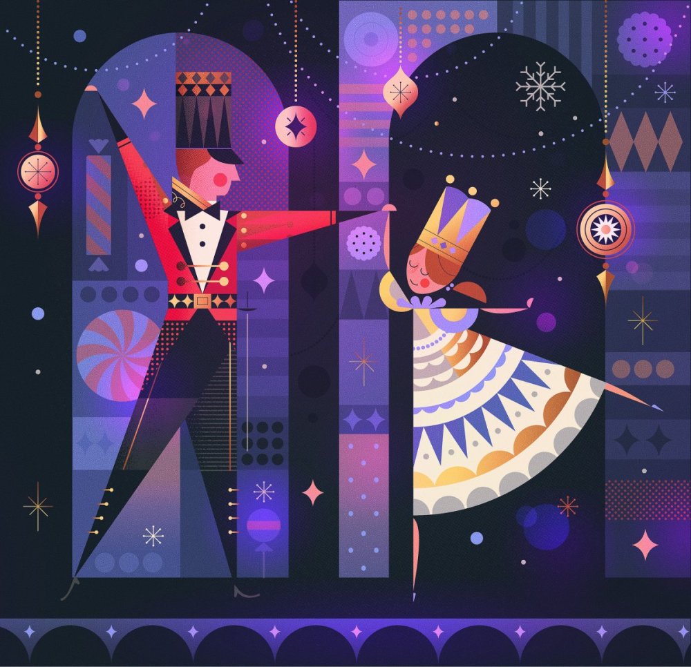 Нарядная елко в сказочном дворе