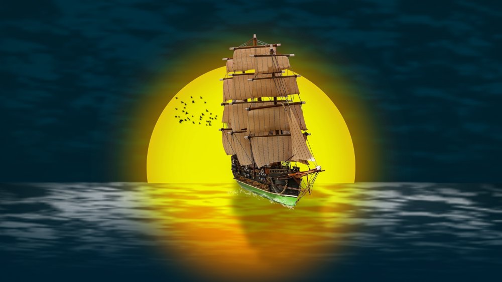 Парусник в море