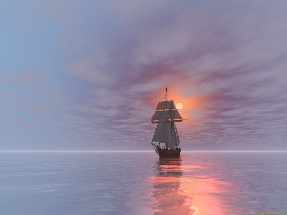 Корабль уходит в море