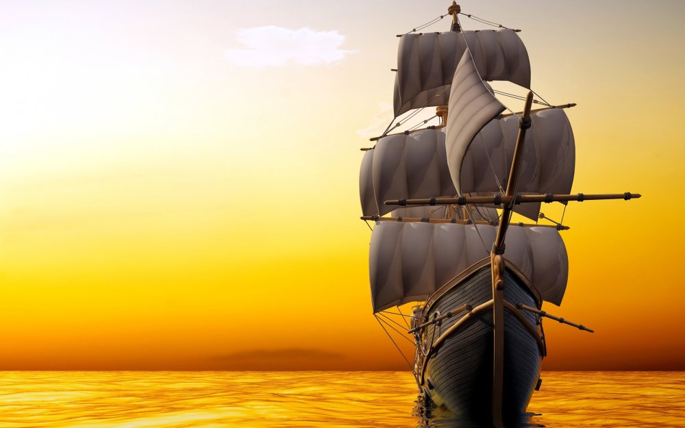 Фотообои парусник