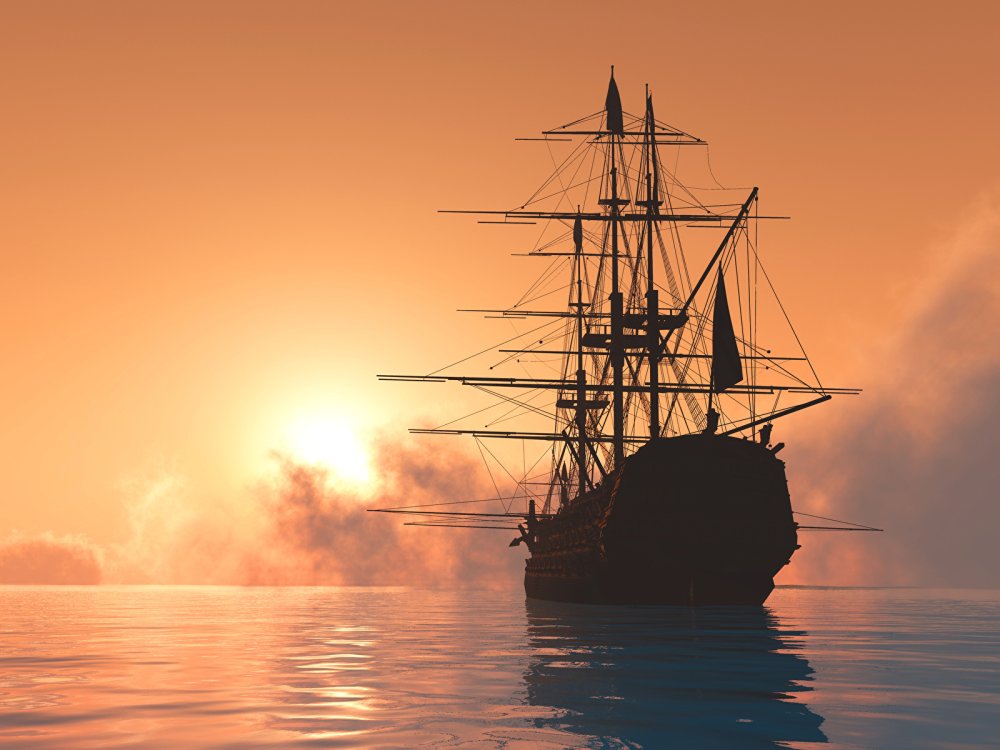 Парусник на закате